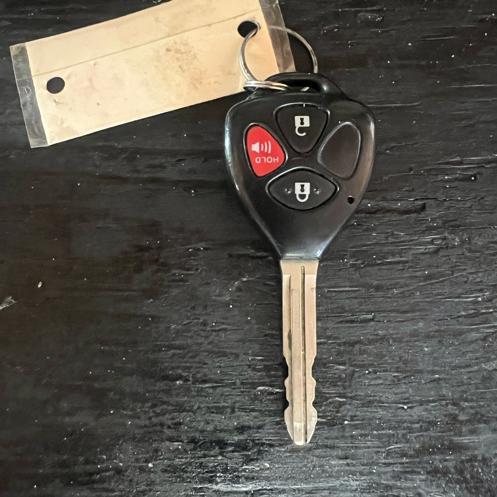 Black and Red Car Key Fob